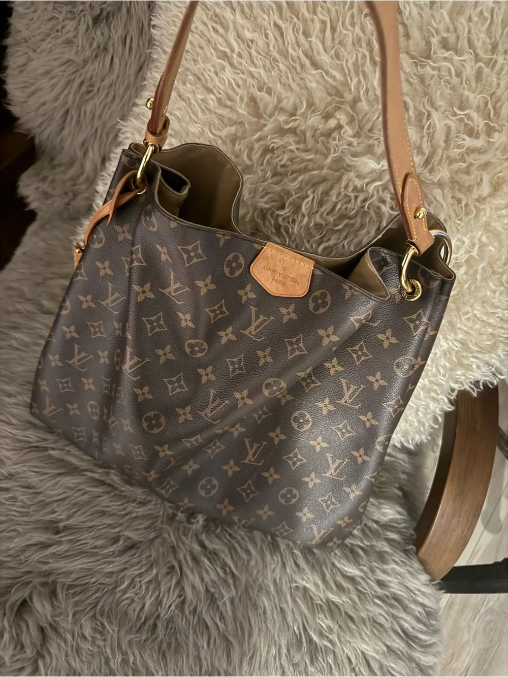 Louis Vuitton Brown Monogram Canvas Hobo Bag
